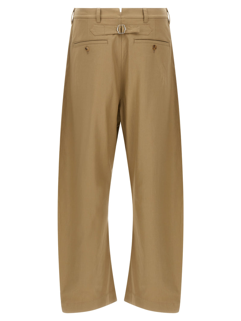 Comme Des Garçons Beige Cotton Casual Pants