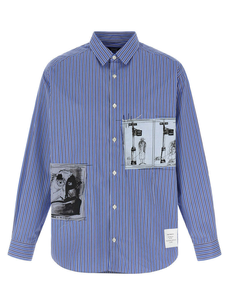 Comme Des Garçons Blue Cotton Blouse