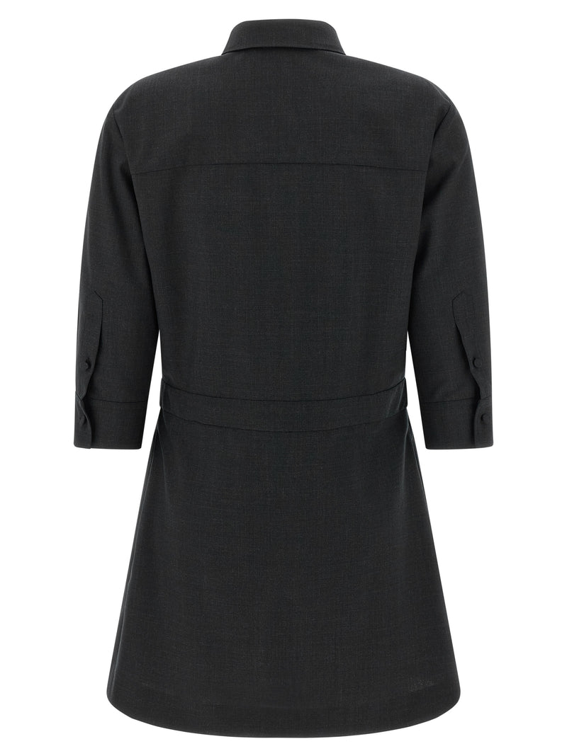 Gucci Gray Wool Short Dress