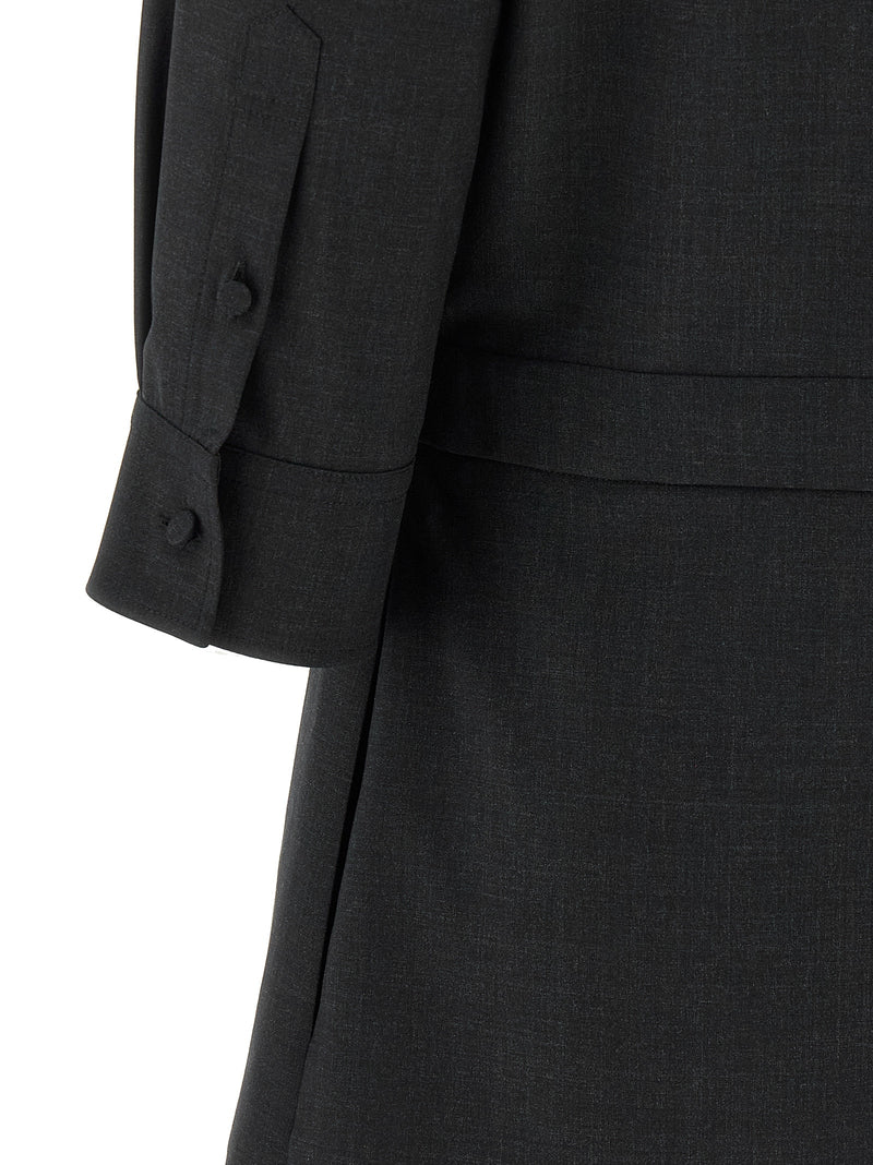 Gucci Gray Wool Short Dress