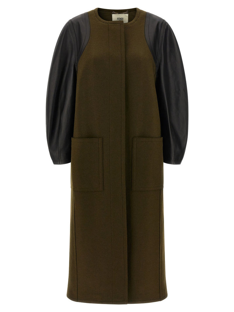 Fendi Bicolor Viscose Coat