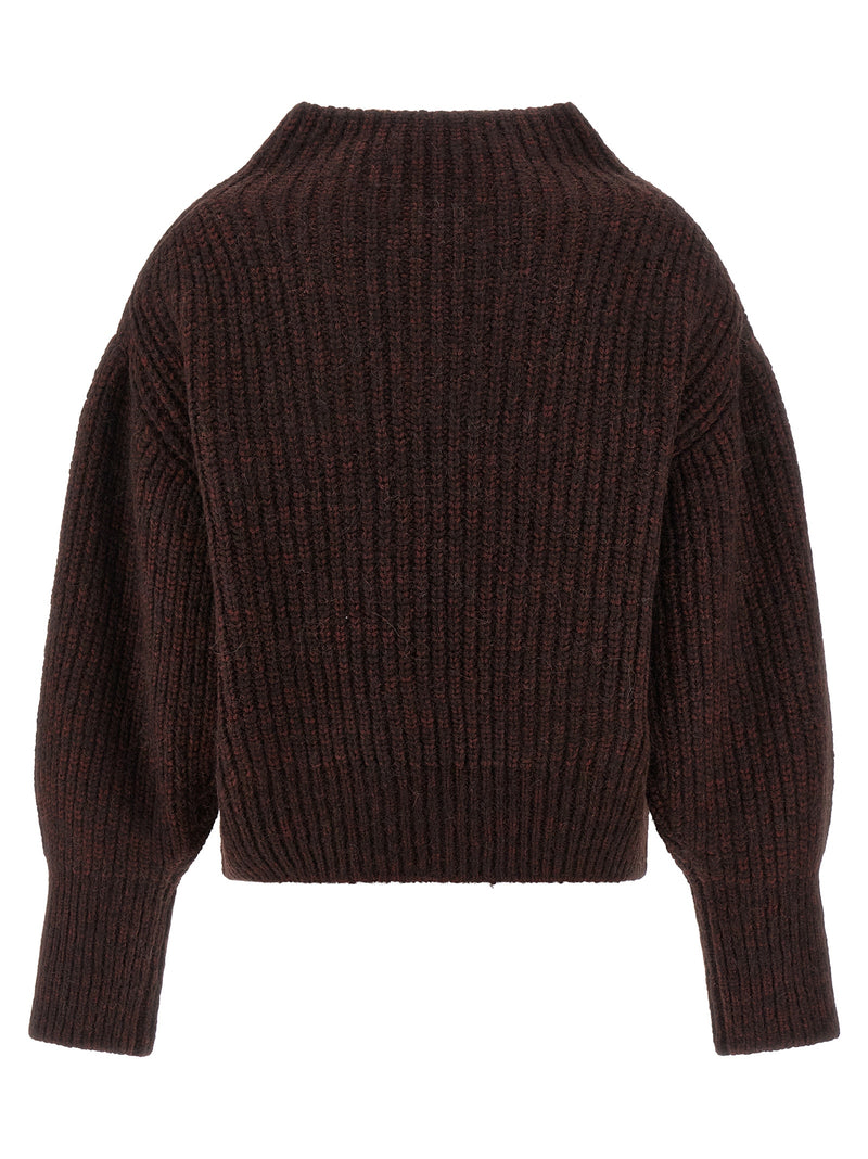Cardigan en laine bordeaux Dries Van Noten