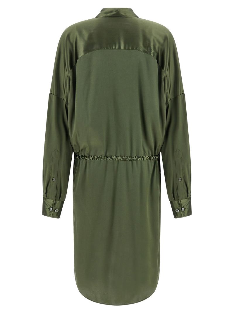 Robe midi en soie bicolore Dries Van Noten