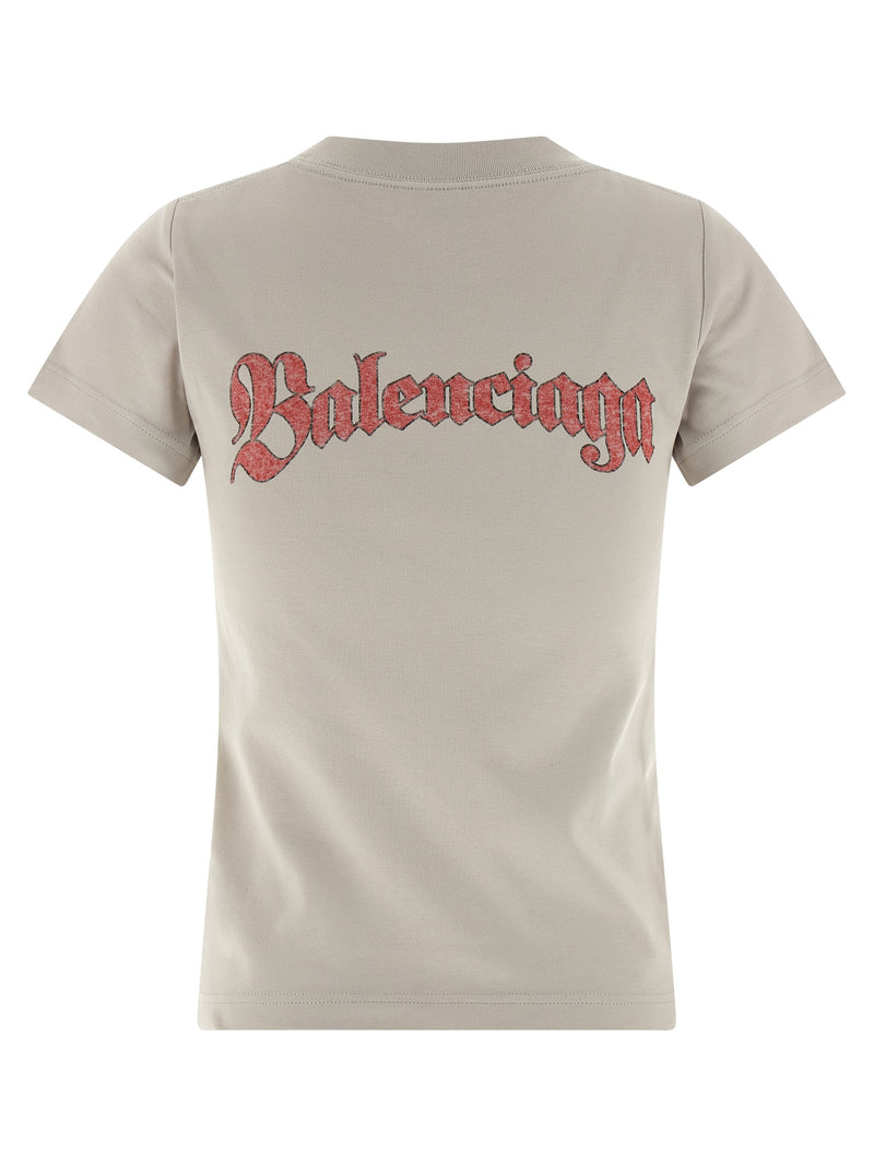Balenciaga Gray Cotton T-Shirt