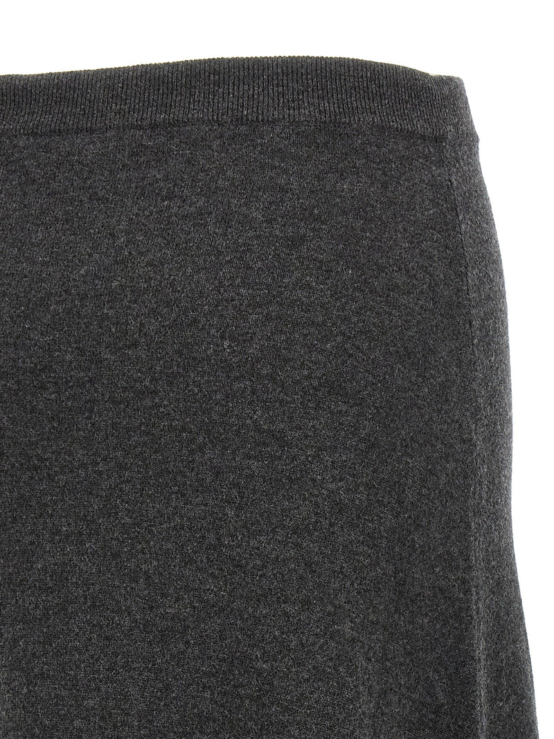 Balenciaga Gray Wool Mini Skirt