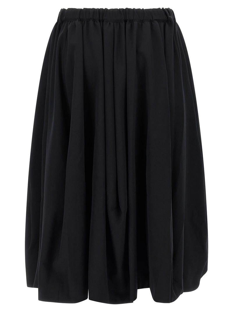 Comme Des Garçons Black Wool Mini Skirt