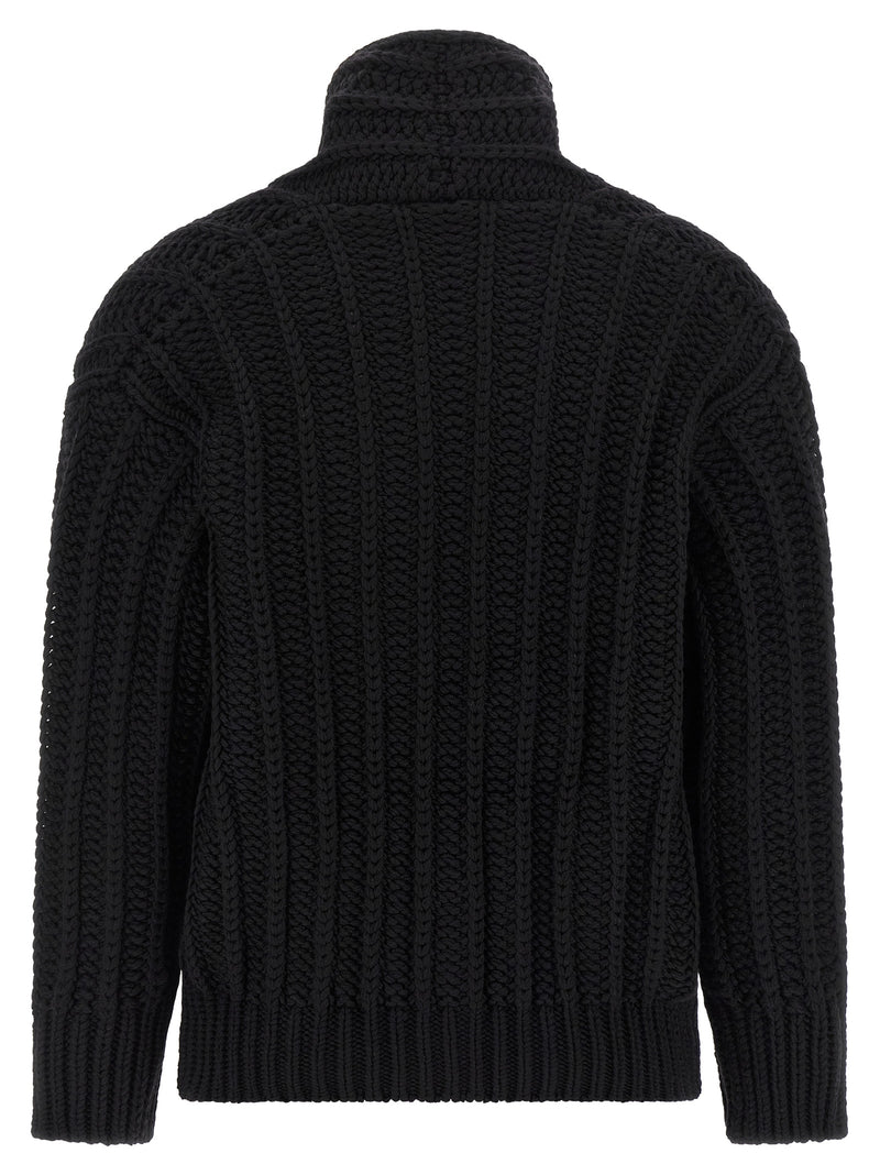 Dolce & Gabbana Black Virgin Wool Cardigan