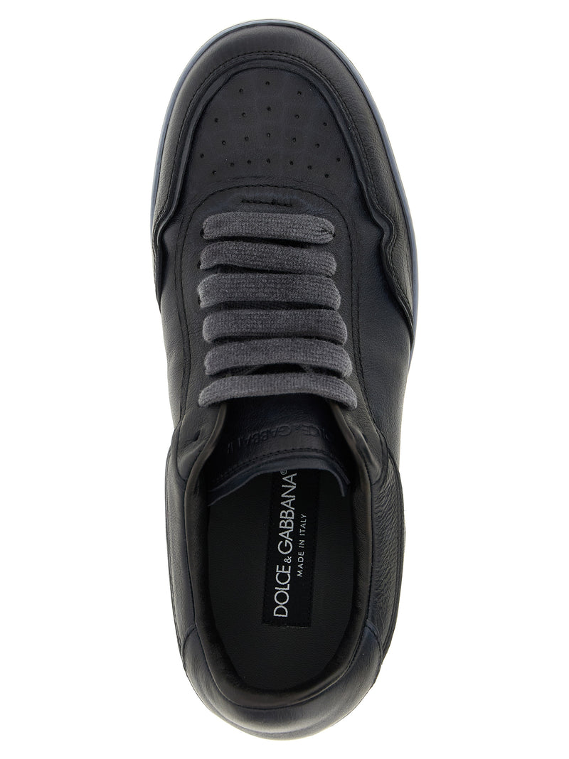 Dolce & Gabbana Black Lamb Leather Low Top Sneakers