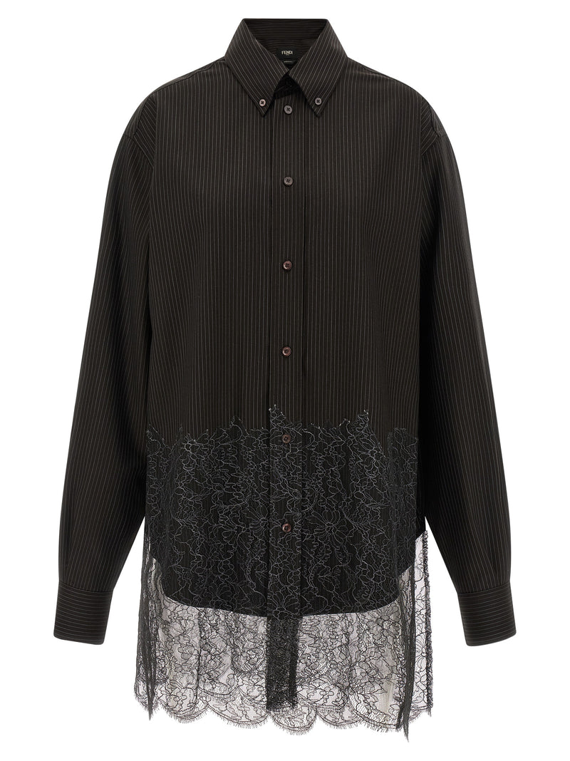 Fendi Brown Virgin Wool Blouse