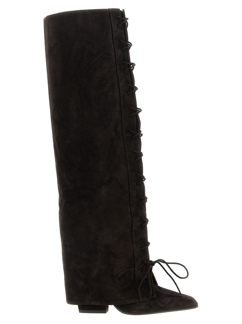 Paris Texas Brown Calfskin Over The Knee