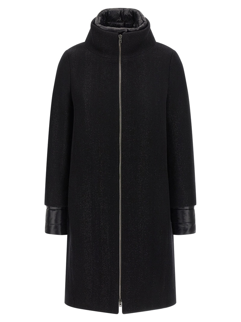 Herno Black Wool Coat