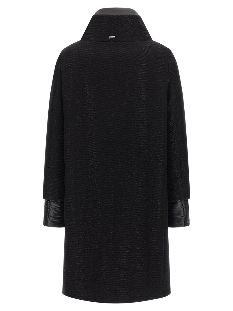 Herno Black Wool Coat