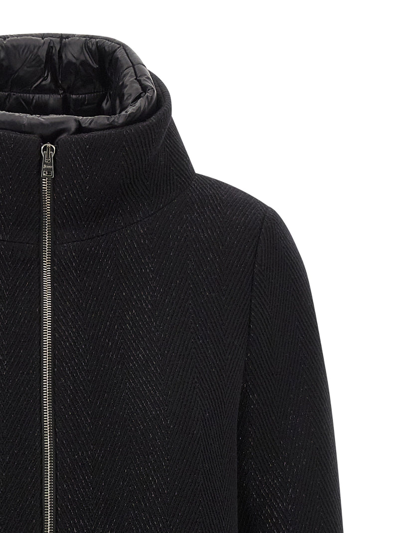 Herno Black Wool Coat