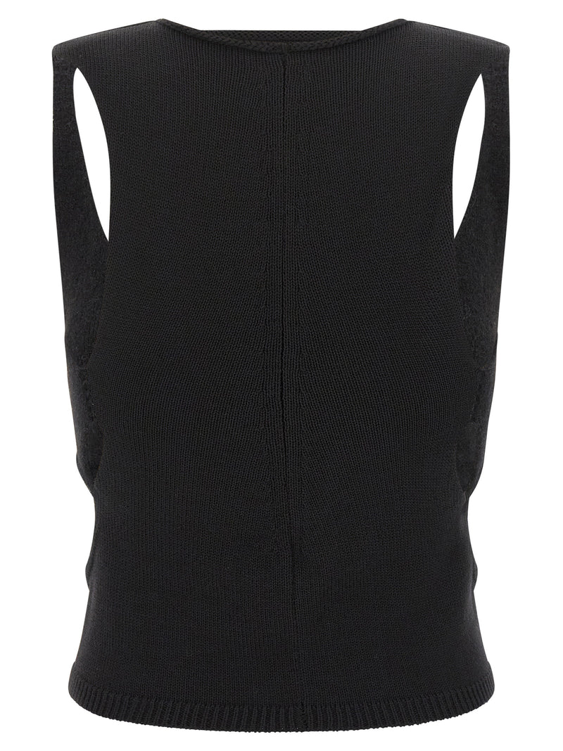 Rick Owens Black Wool Tank Tops