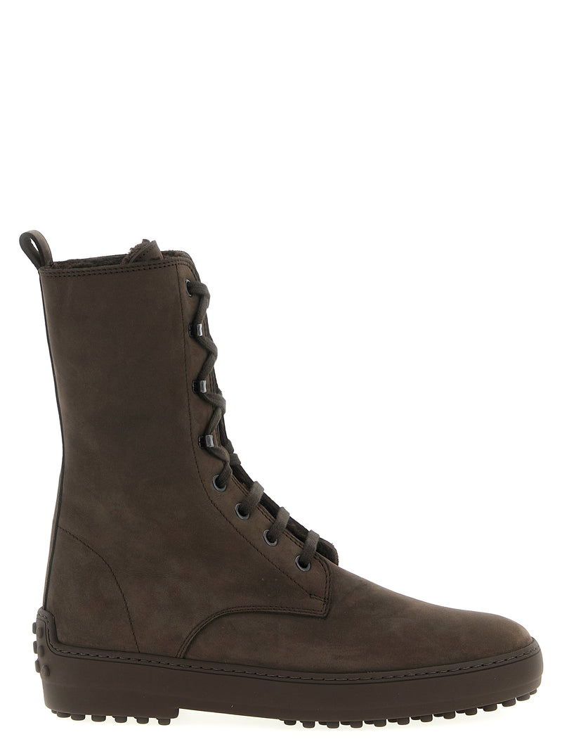 Tod's Brown Calfskin Ankle Boots