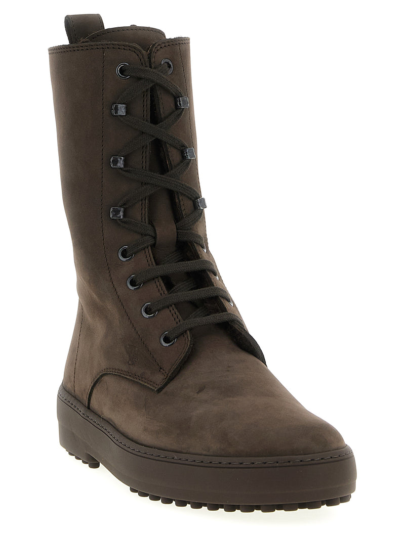 Tod's Brown Calfskin Ankle Boots