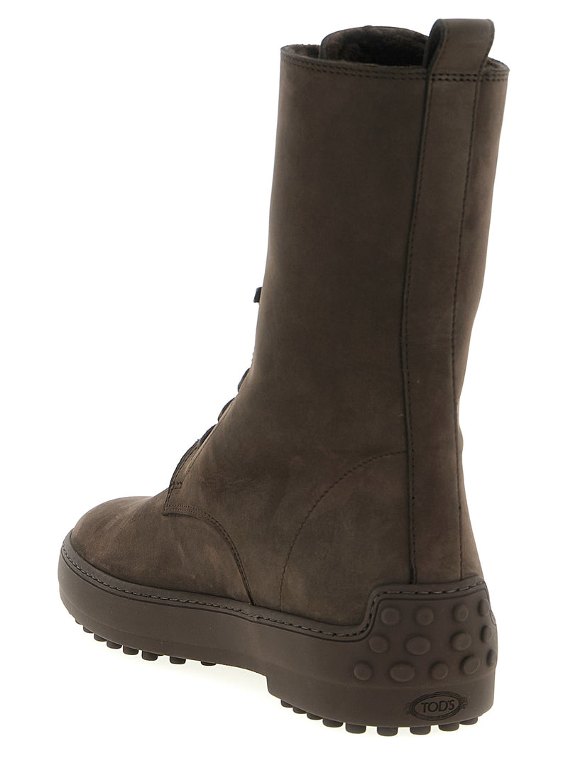 Tod's Brown Calfskin Ankle Boots