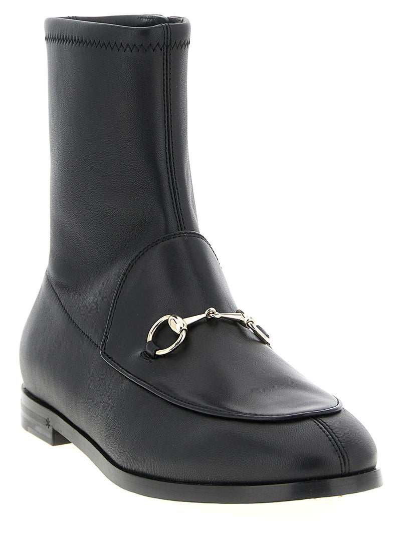 Gucci Black Lamb Leather Ankle Boots