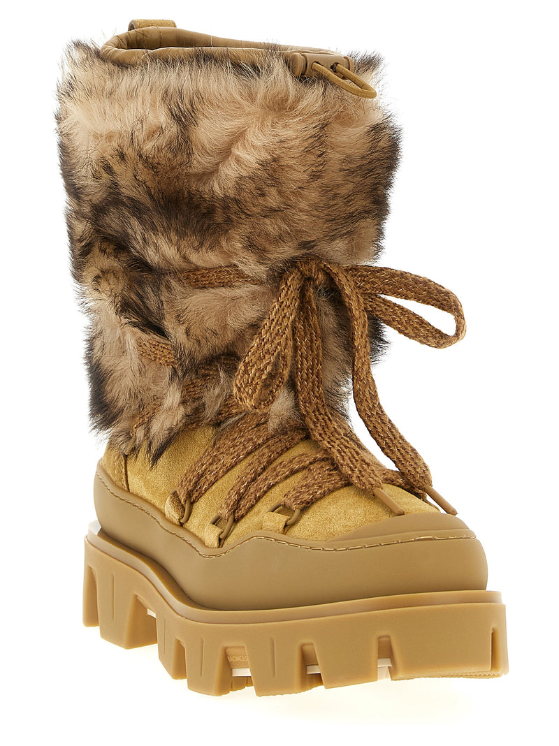 Moncler Brown Calfskin Flat Boots