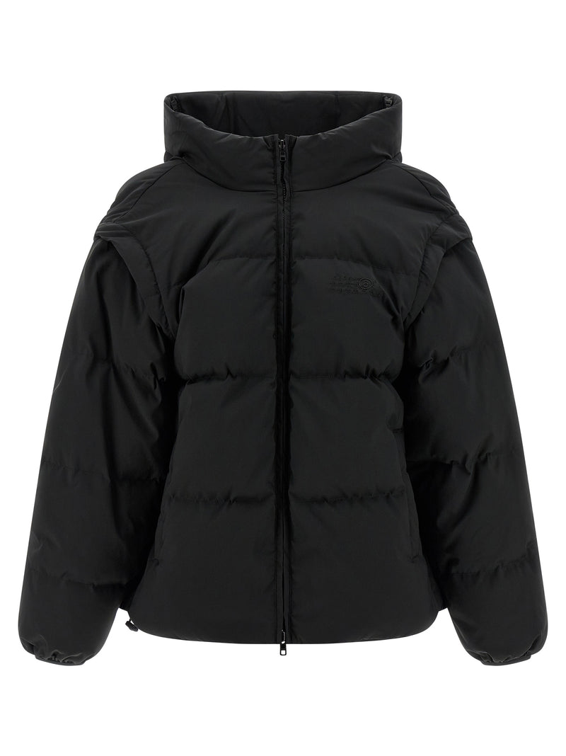 MM6 Maison Margiela Black Polyester Full-Length Jacket