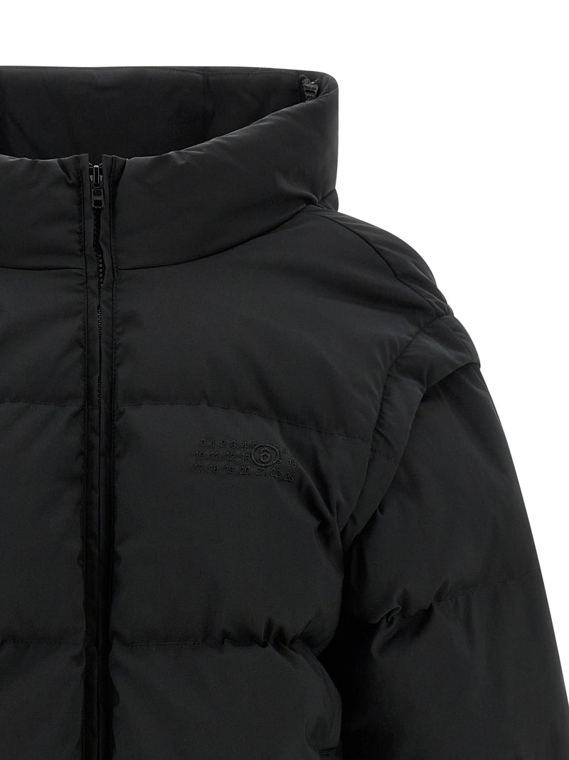 MM6 Maison Margiela Black Polyester Full-Length Jacket