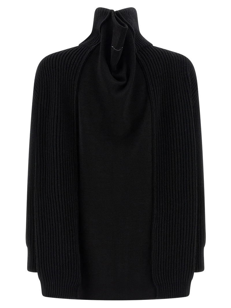 MM6 Maison Margiela Black Wool Short Dress