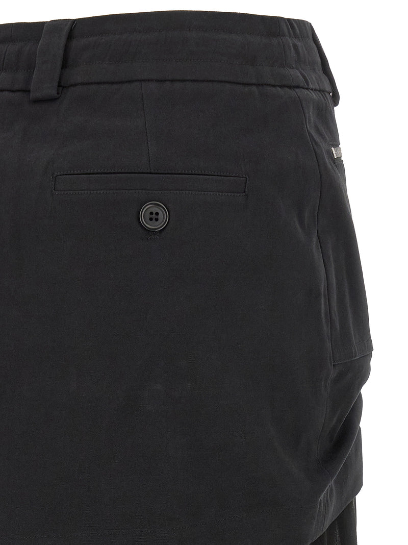 Dolce & Gabbana Black Silk Midi Skirt