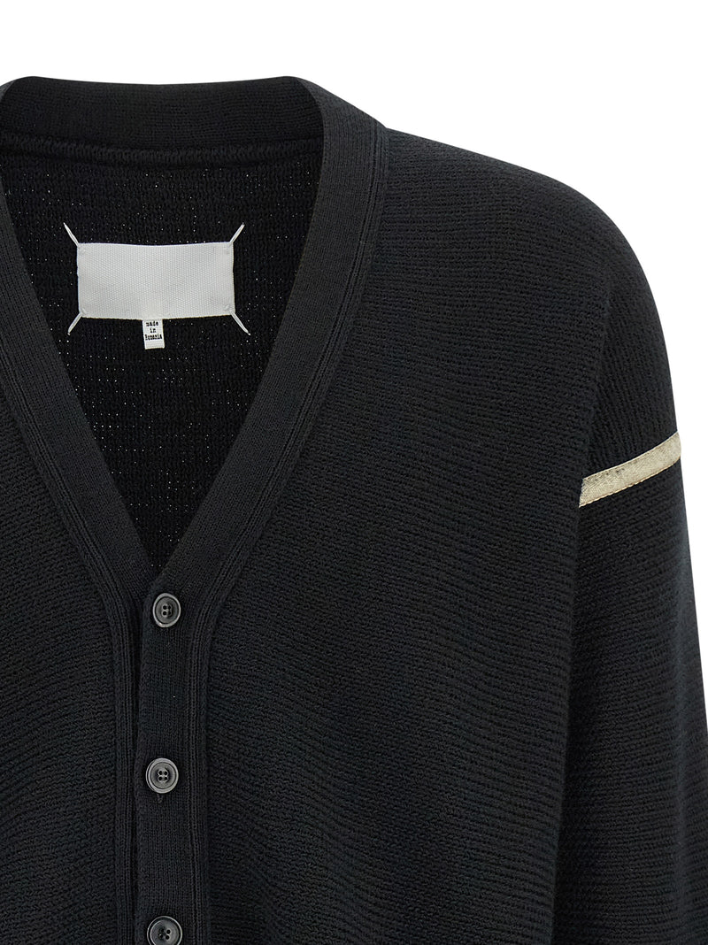 Maison Margiela Black Virgin Wool Cardigan