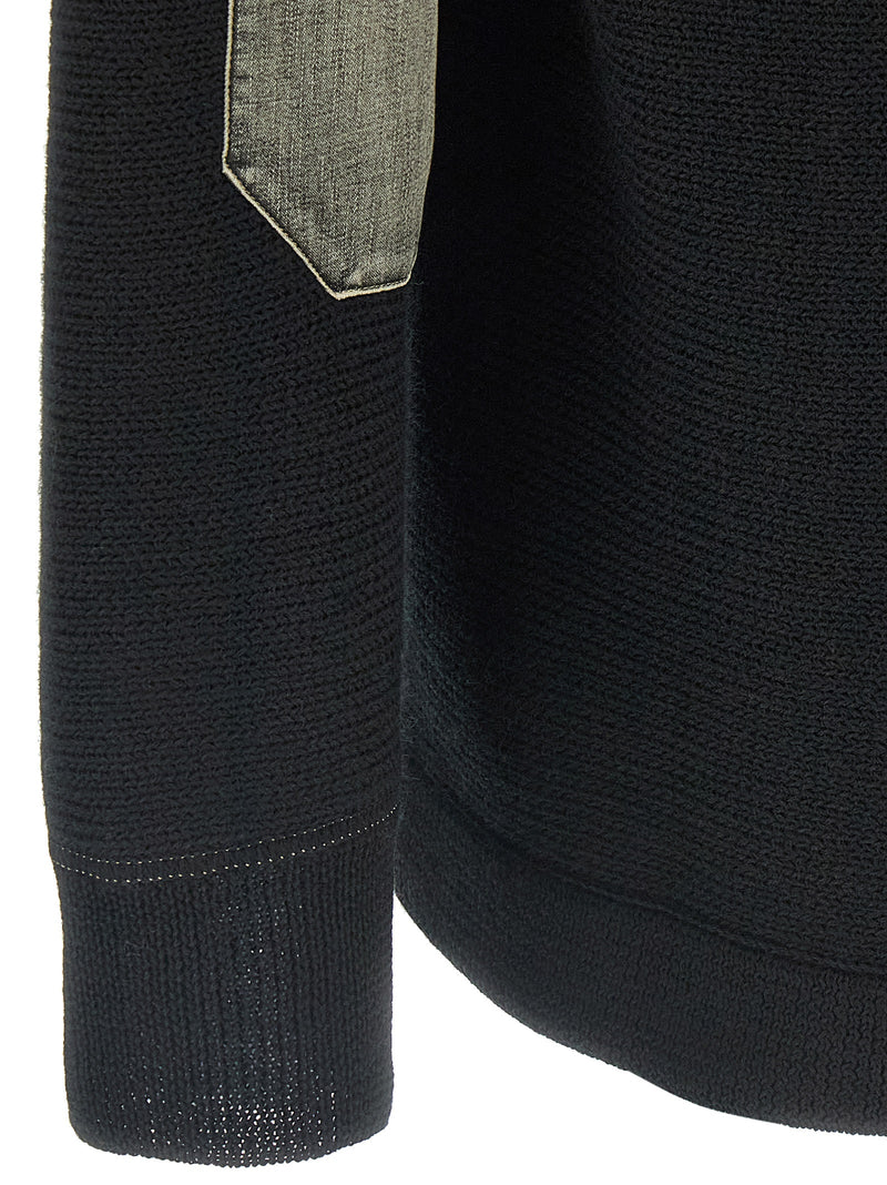 Maison Margiela Black Virgin Wool Cardigan