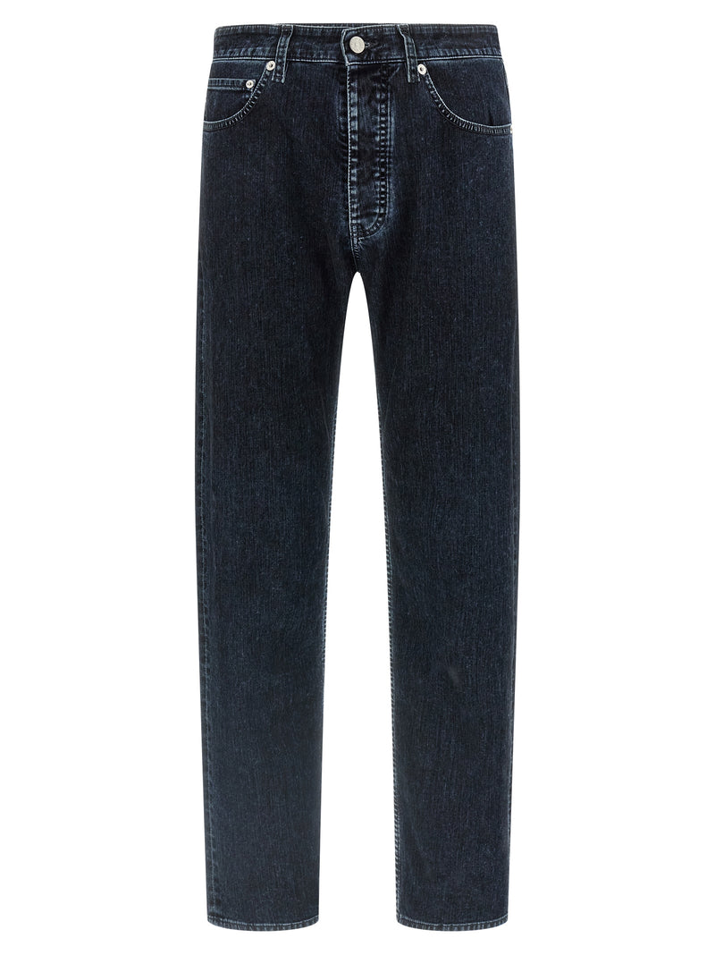 MM6 Maison Margiela Black Cotton Straight-Leg Jeans