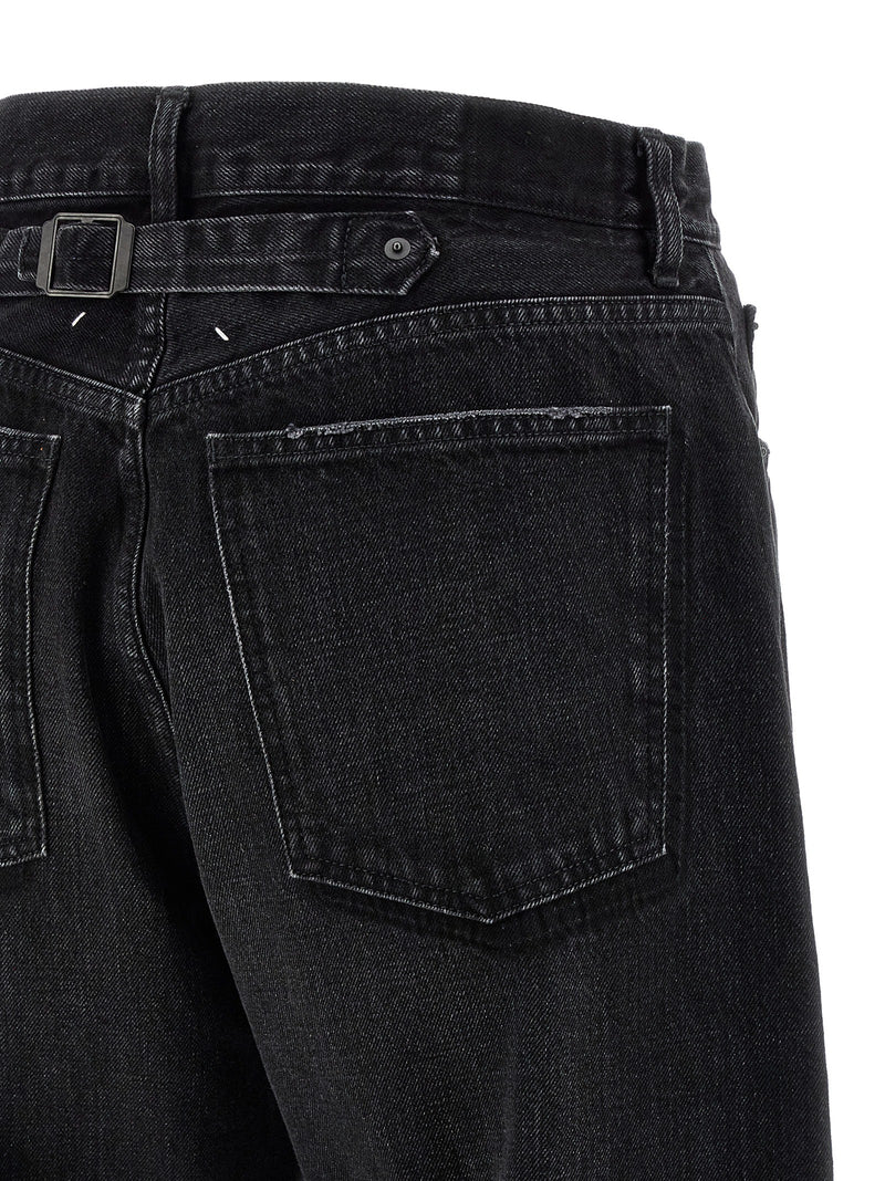 Maison Margiela Black Cotton Straight-Leg Jeans