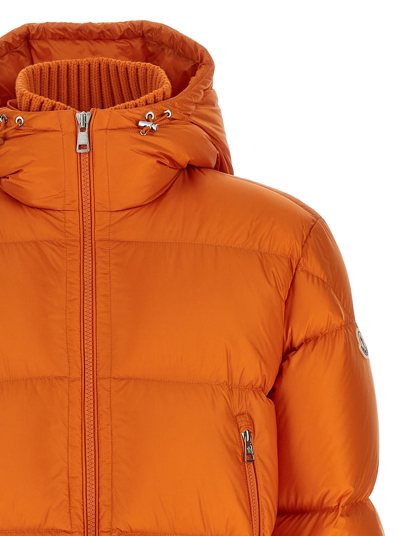Moncler Orange Polyamide Full-Length Jacket