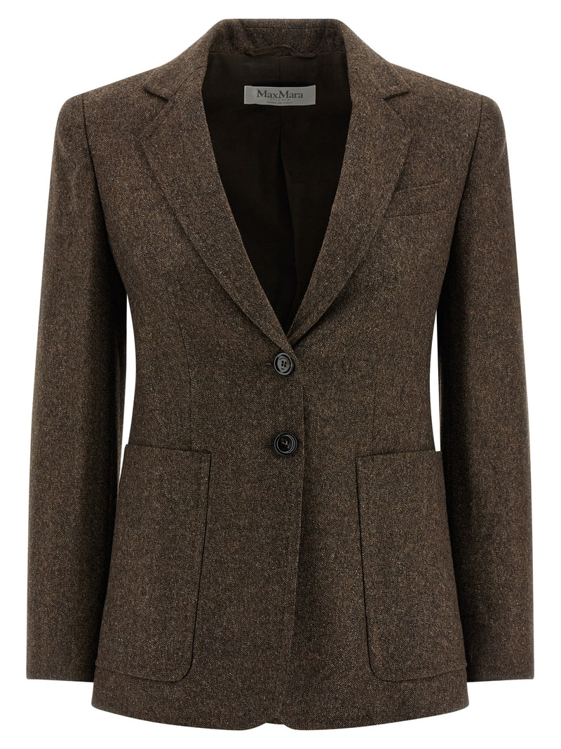 Max Mara Brown Virgin Wool Blazer