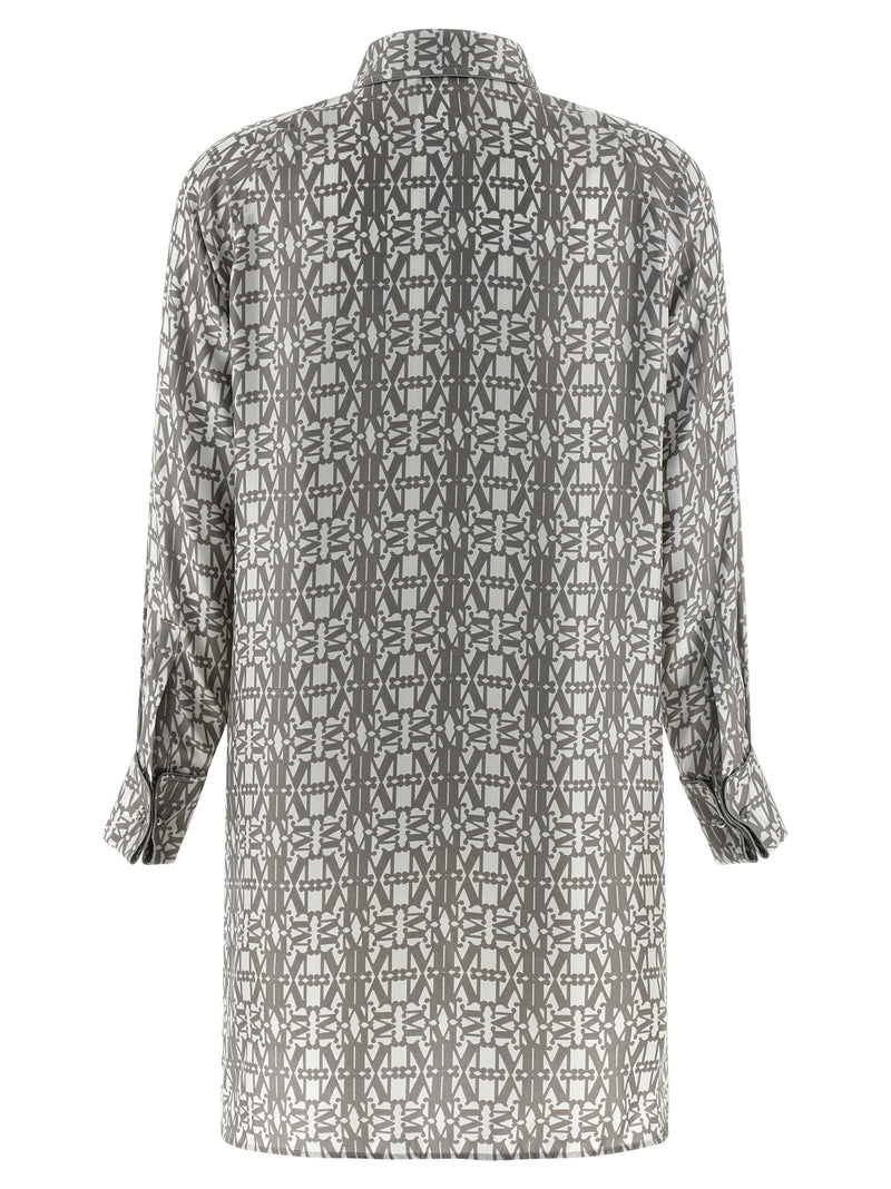 Max Mara Gray Silk Short Dress