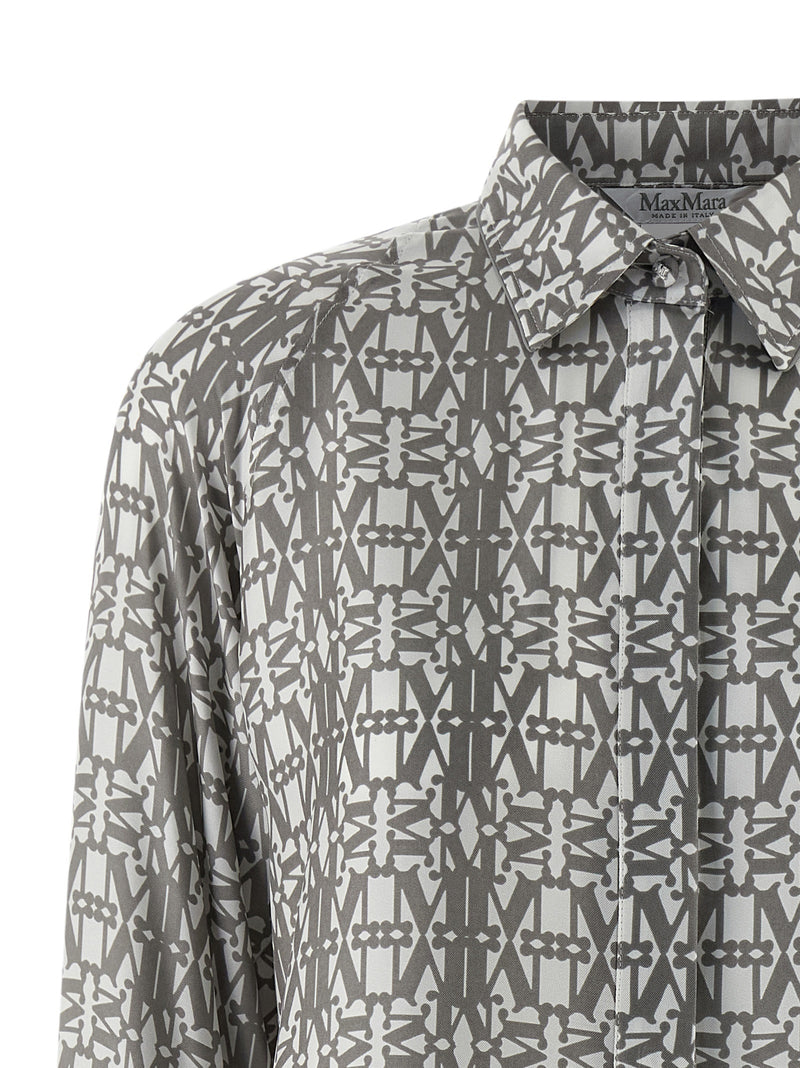 Max Mara Gray Silk Short Dress