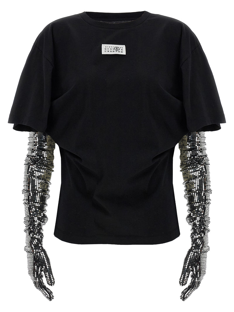 MM6 Maison Margiela Black Cotton T-Shirt