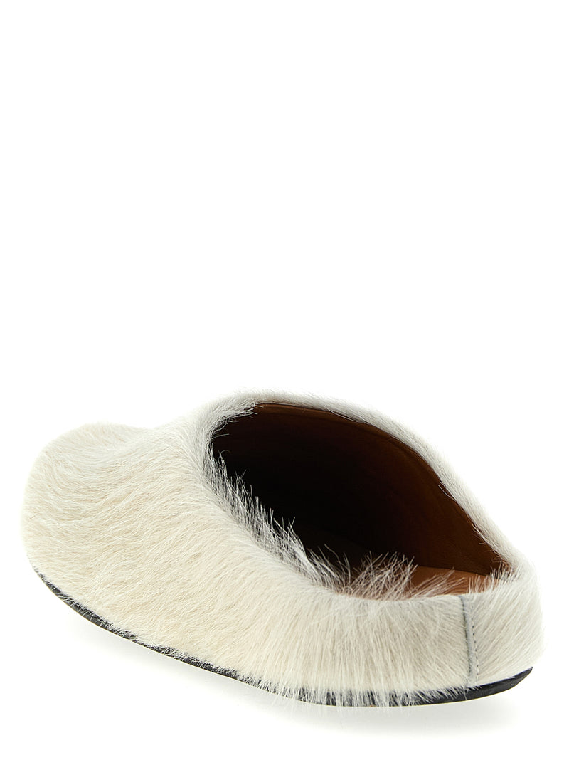 Marni White Calfskin Mules