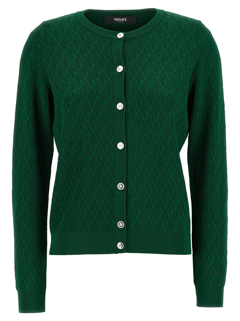 Versace Bicolor Viscose Cardigan