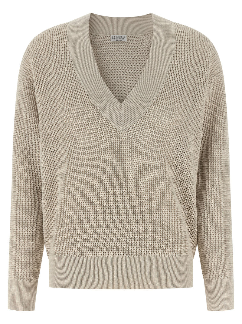Brunello Cucinelli Beige Cotton Cardigan