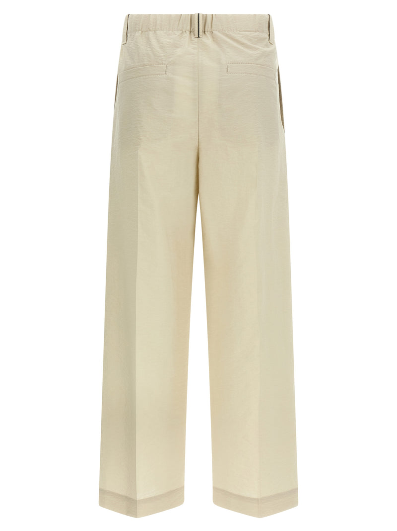 Brunello Cucinelli White Cotton Dress Pants