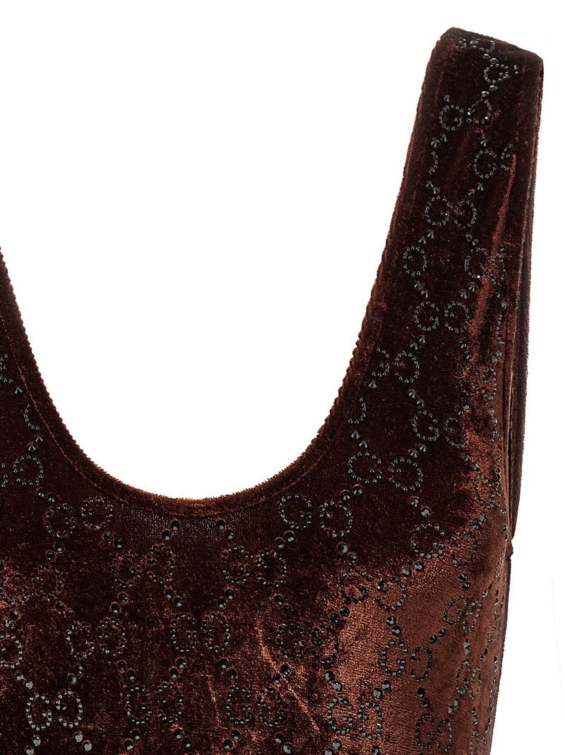 Gucci Brown Polyamide Bodysuit