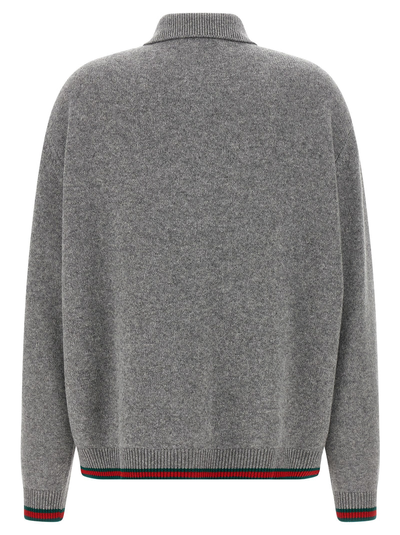 Gucci Gray Wool Cardigan