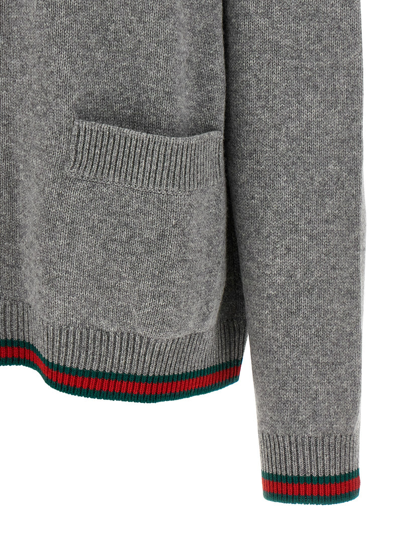 Gucci Gray Wool Cardigan
