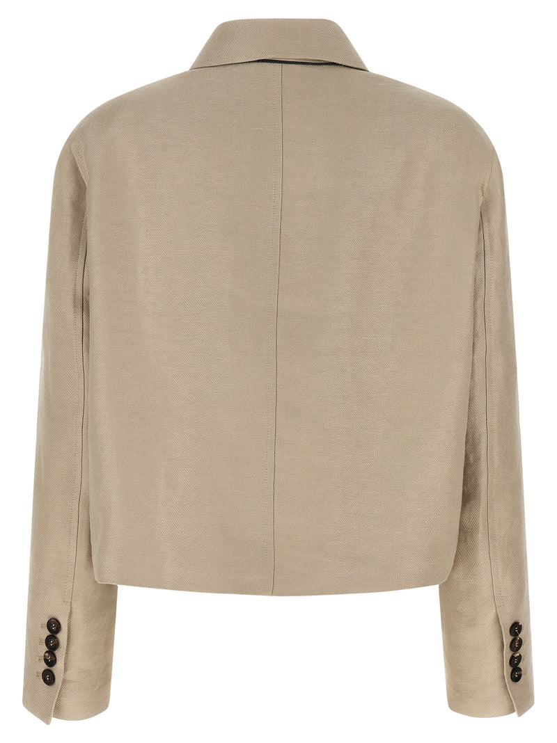 Brunello Cucinelli Beige Linen Blazer
