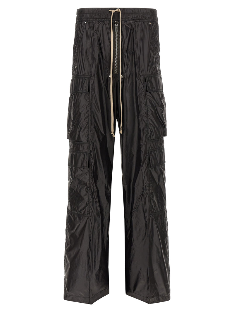 Rick Owens Black Nylon Cargo Pants