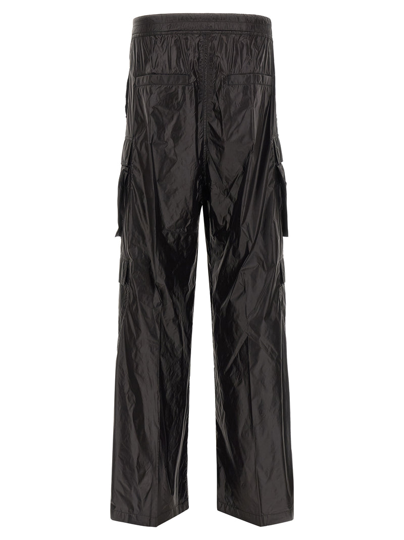Rick Owens Black Nylon Cargo Pants