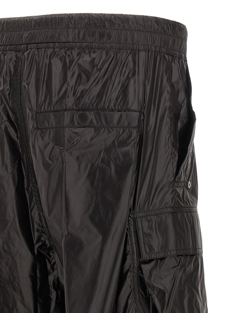 Rick Owens Black Nylon Cargo Pants