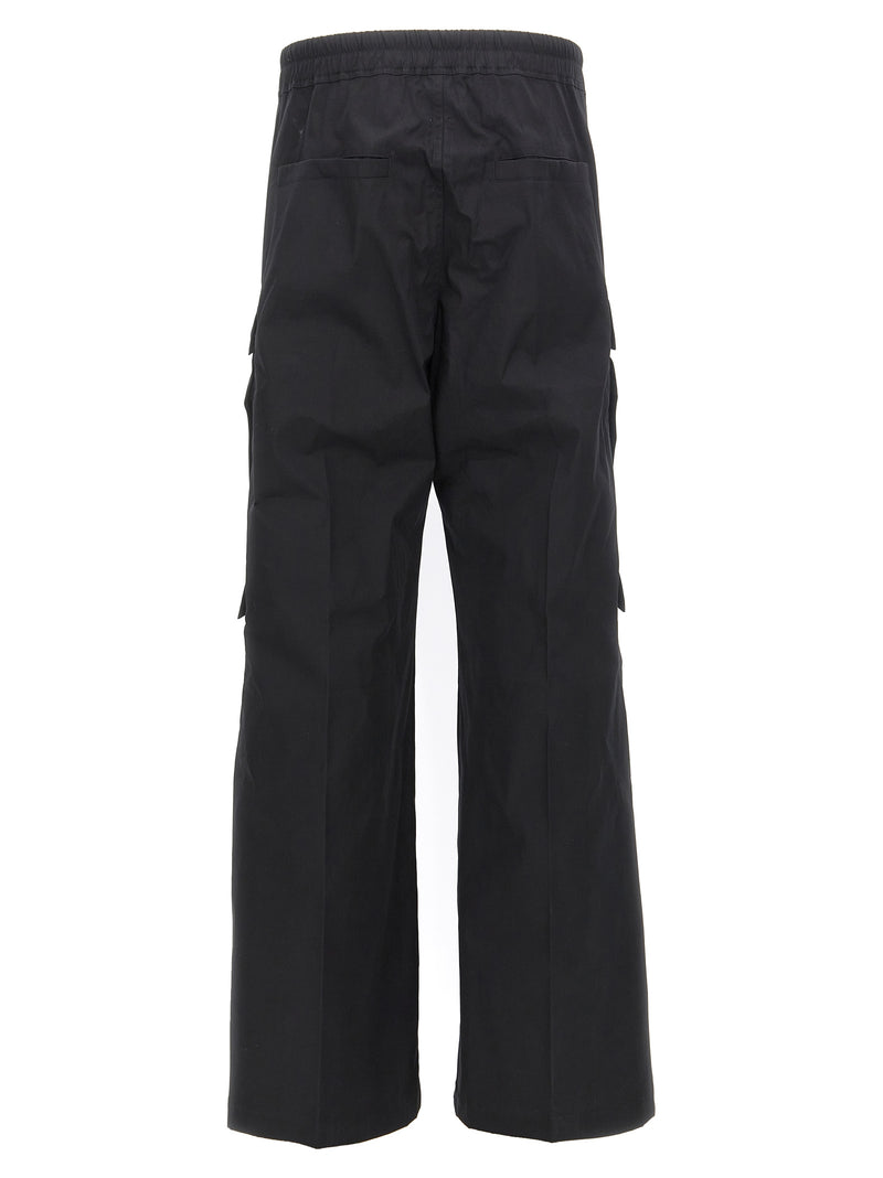 Rick Owens Black Cotton Cargo Pants