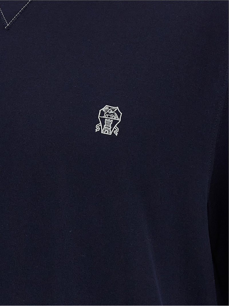 Brunello Cucinelli Blue Cotton T-Shirt