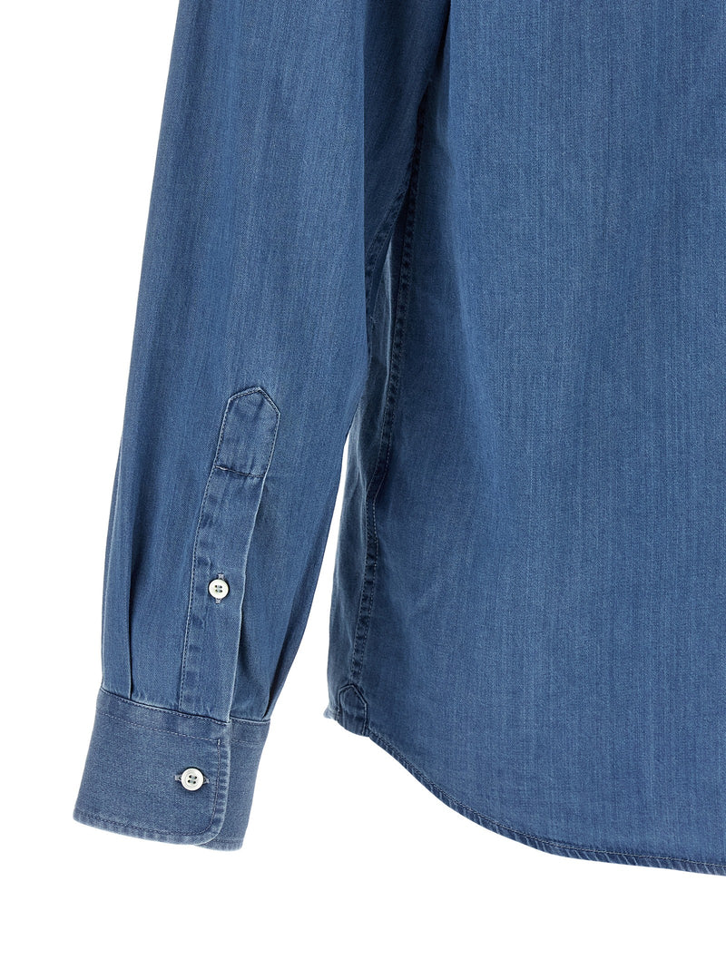 Brunello Cucinelli Blue Cotton Blouse